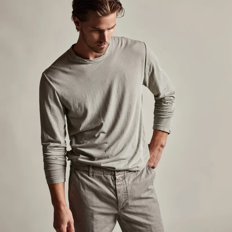 Shirttail Hem Crew - Dapple Pigment sold by James Perse
