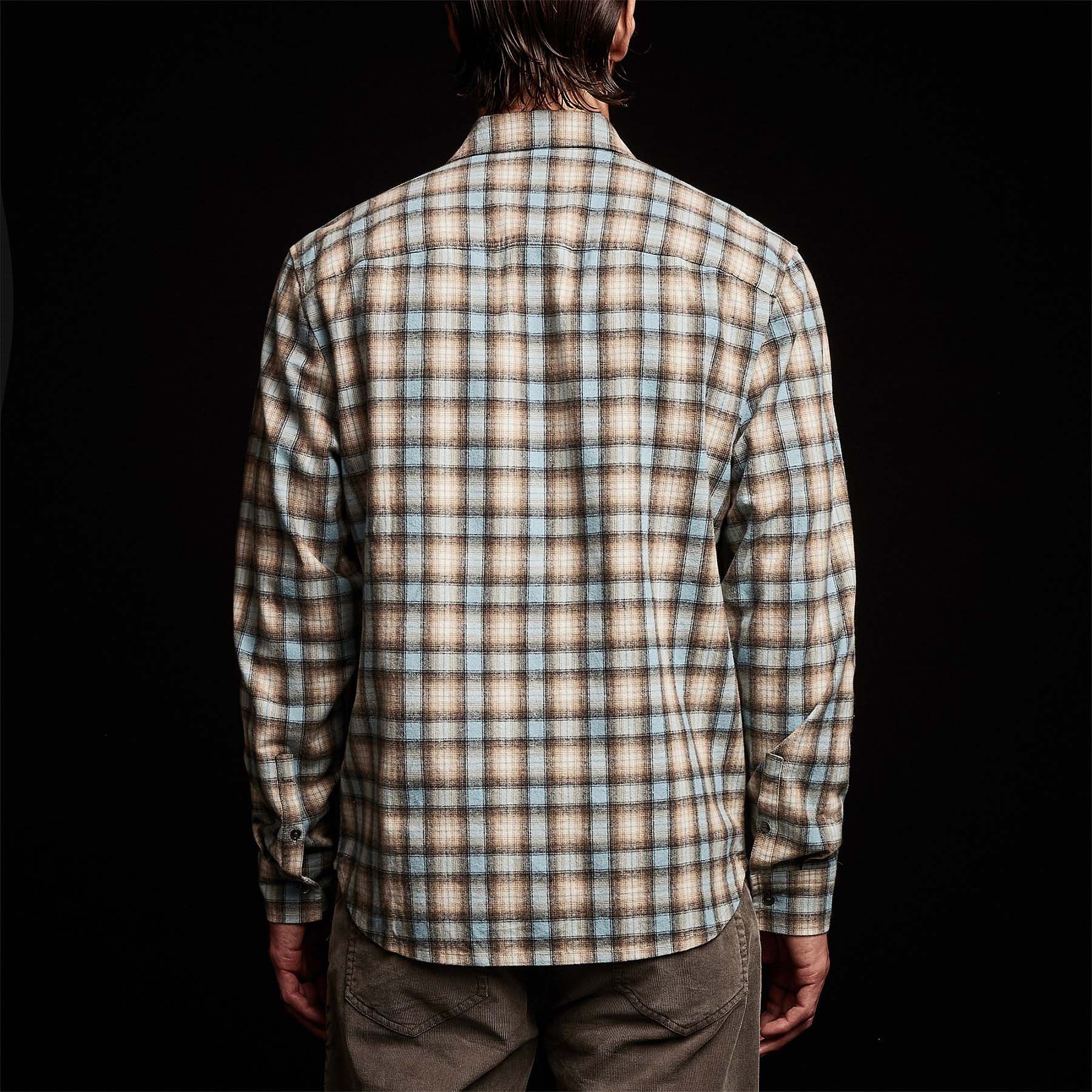 Plaid Flannel Shirt - Baby Blue sold by James Perse product image thumbnail 5