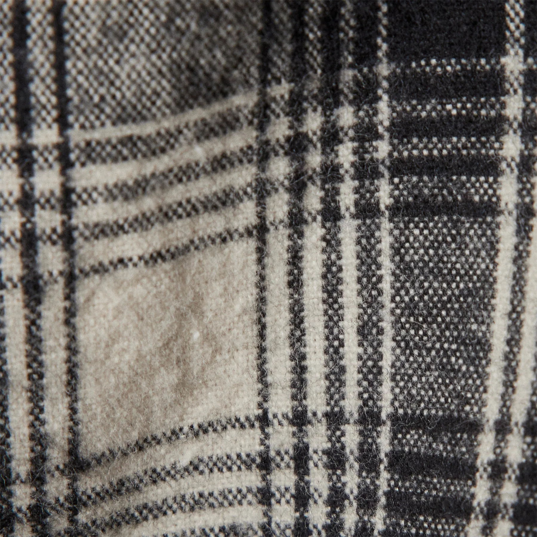 Sherpa Lined Plaid Jacket - Black/White sold by James Perse product image thumbnail 5