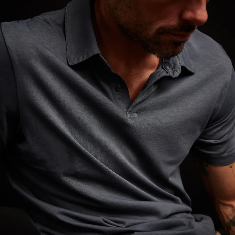 Sueded Jersey Polo - Maine Pigment sold by James Perse