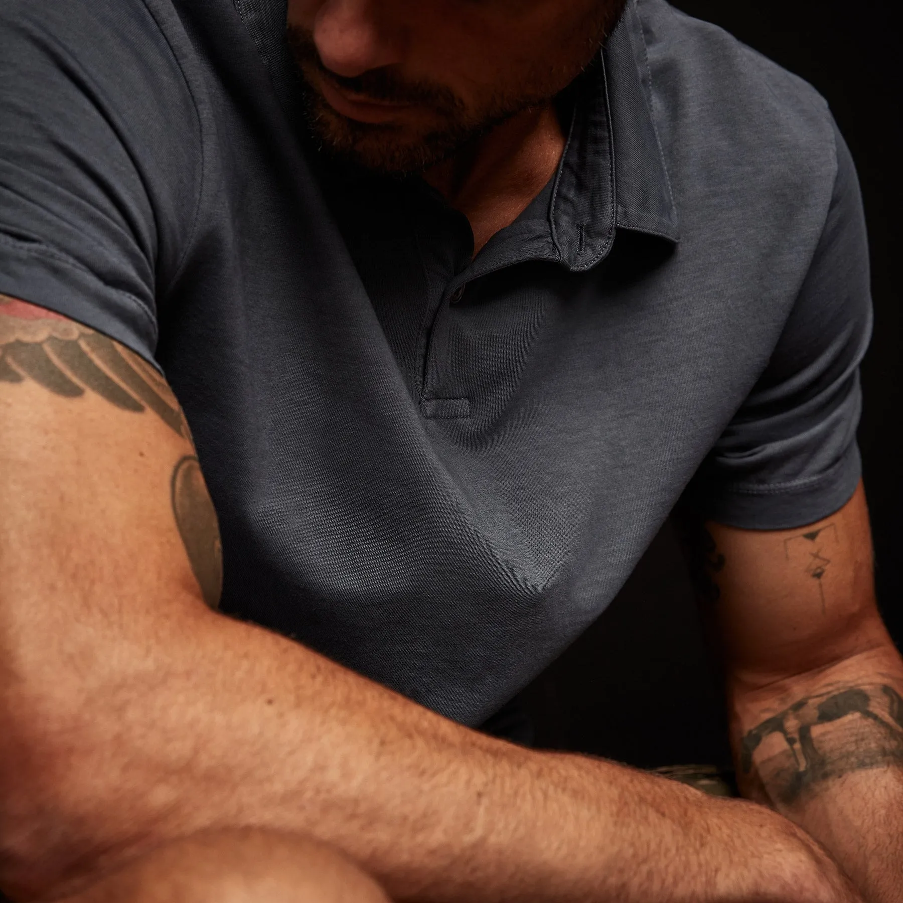 Sueded Jersey Polo - Maine Pigment sold by James Perse product image thumbnail 4