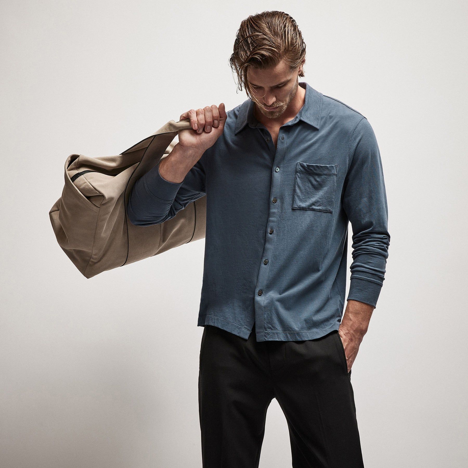 Clean Finish Jersey Shirt - Maine sold by James Perse