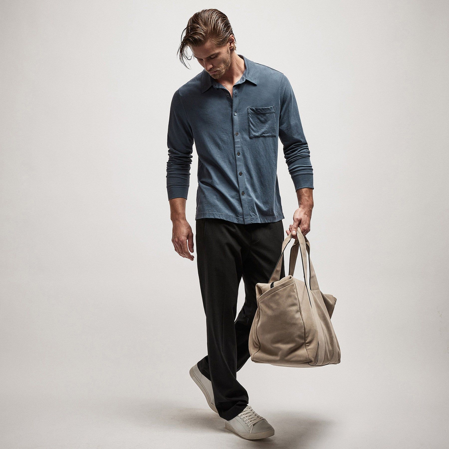 Clean Finish Jersey Shirt - Maine sold by James Perse product image thumbnail 2