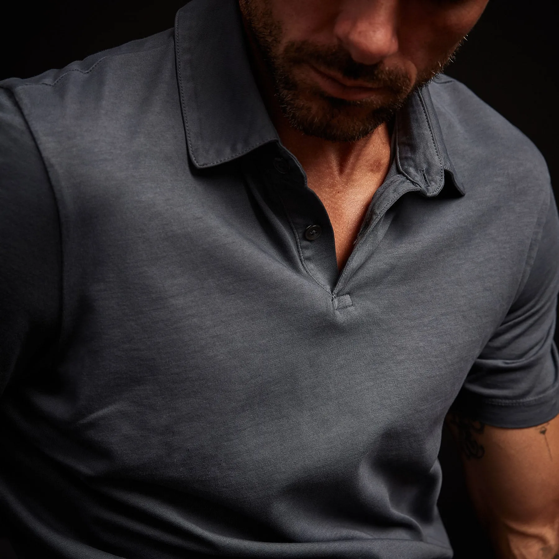 Sueded Jersey Polo - Maine Pigment sold by James Perse product image thumbnail 2