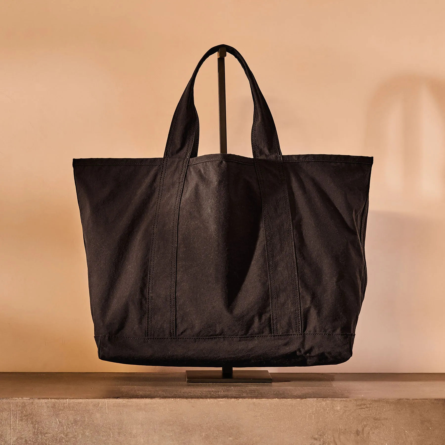 Small Matte Nylon Tote - Black sold by James Perse