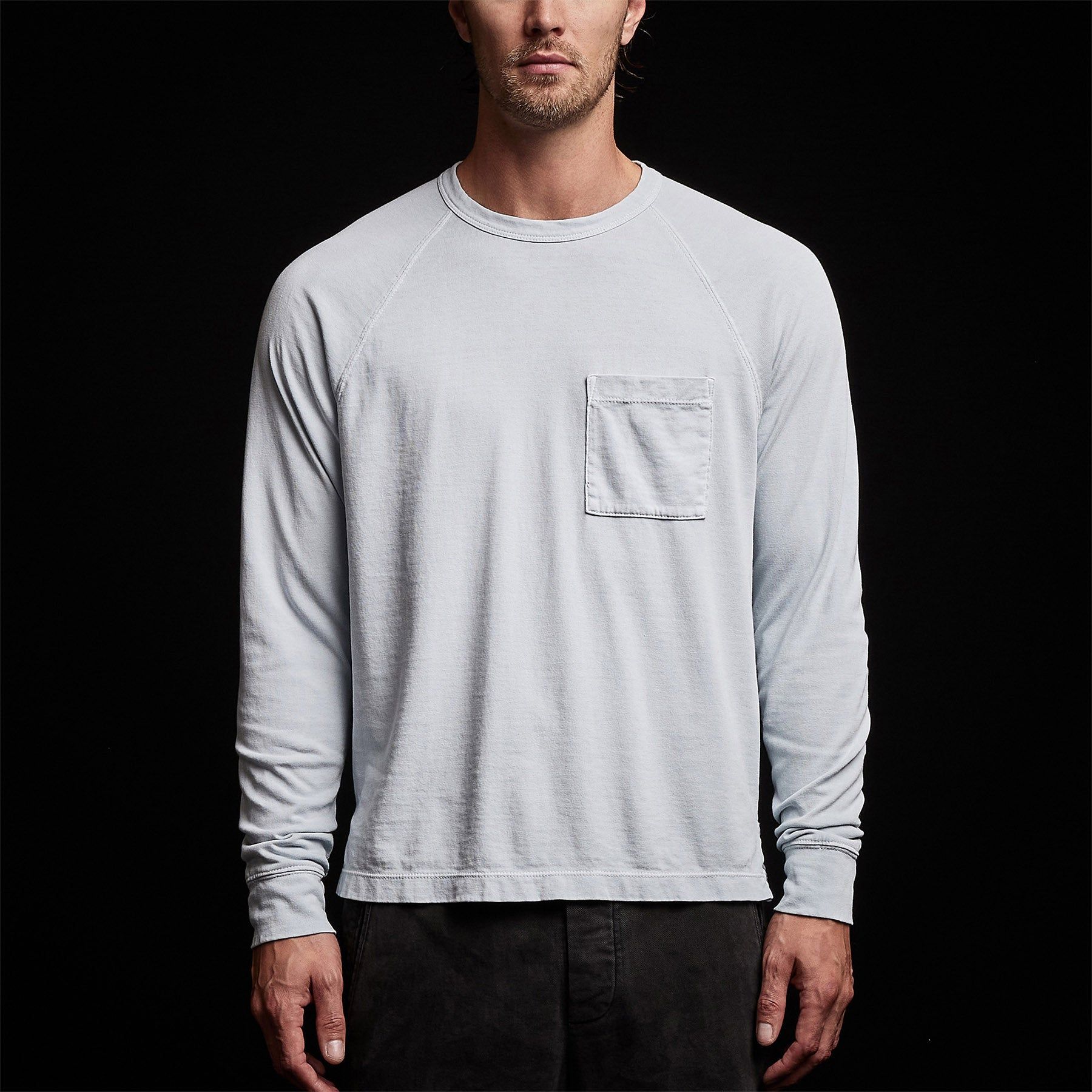 Cotton Jersey Pocket Raglan - Baby Blue Pigment sold by James Perse product image thumbnail 4