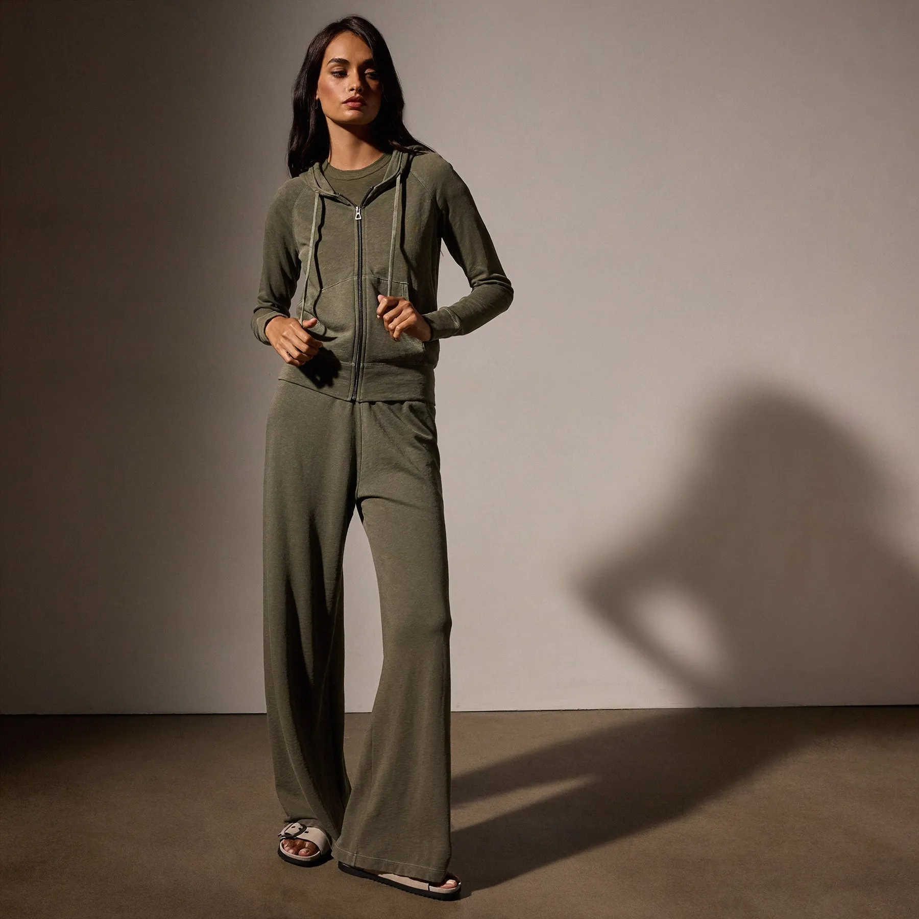 Vintage French Terry Zip Up Hoodie - Trooper Pigment sold by James Perse product image thumbnail 3