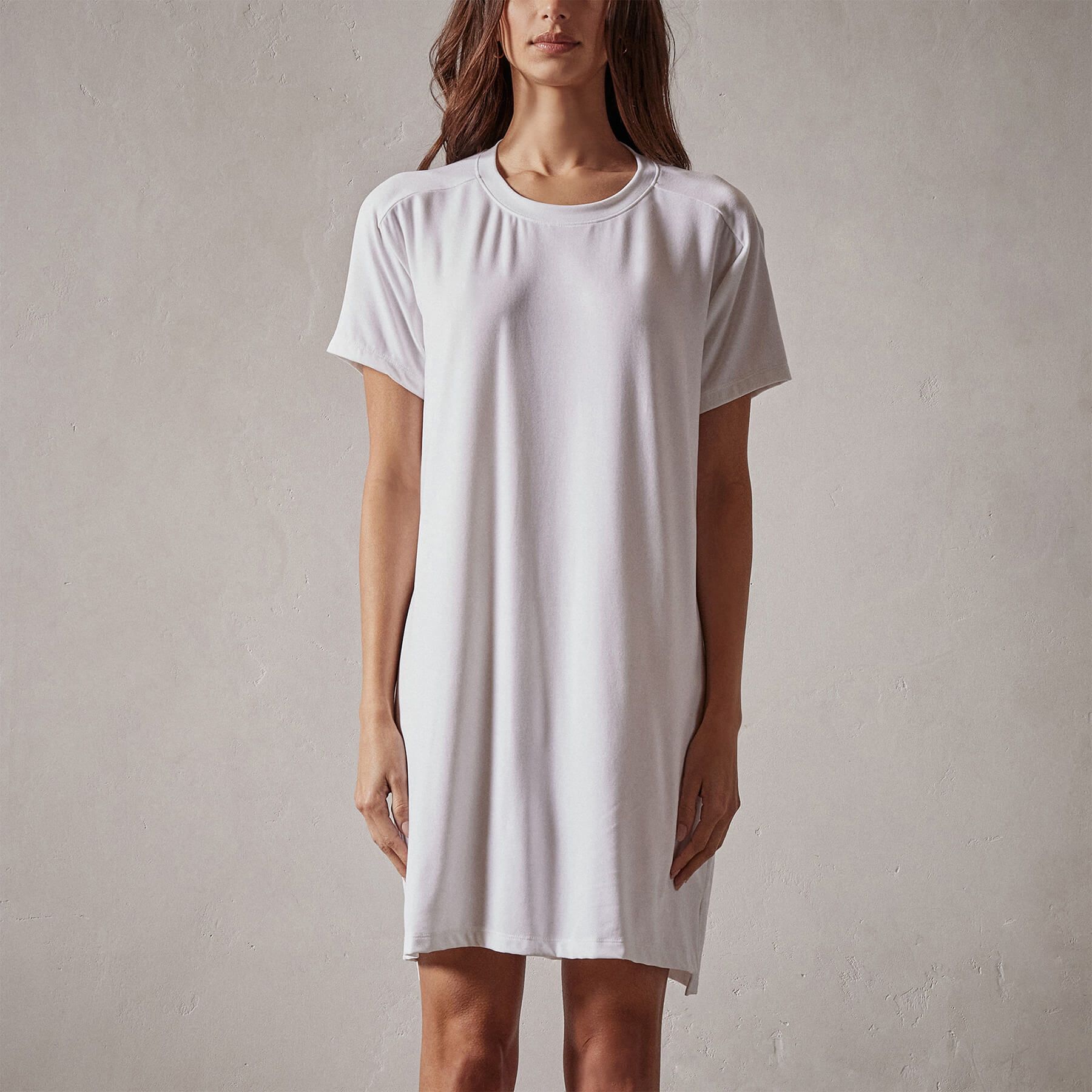 Short Sleeve Saddle Shoulder Sleep Tee - White sold by James Perse product image thumbnail 3