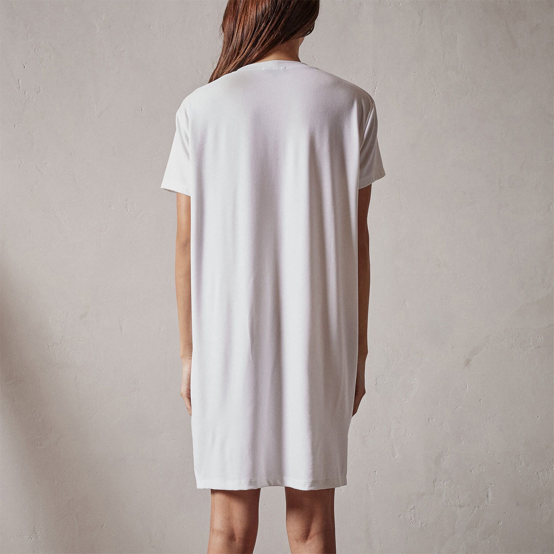 Short Sleeve Saddle Shoulder Sleep Tee - White sold by James Perse product image thumbnail 4