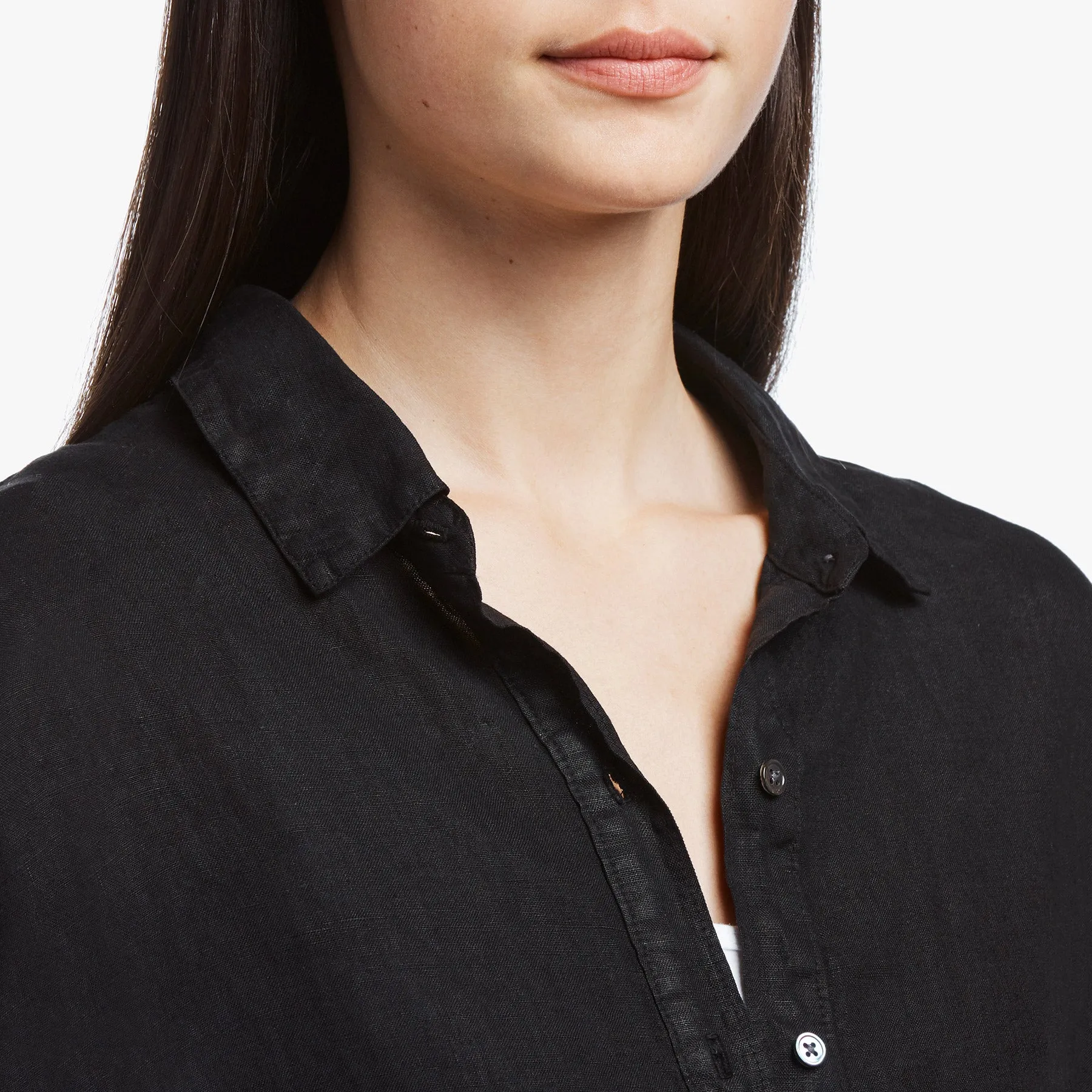 Canvas Linen Boxy Shirt - Black sold by James Perse product image thumbnail 5
