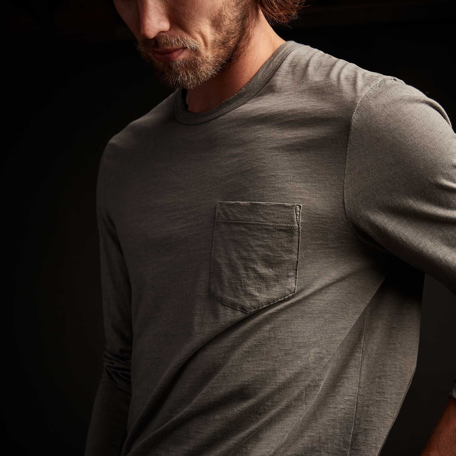 Recycled Lotus Jersey Pocket Crew - Amazon sold by James Perse product image thumbnail 3