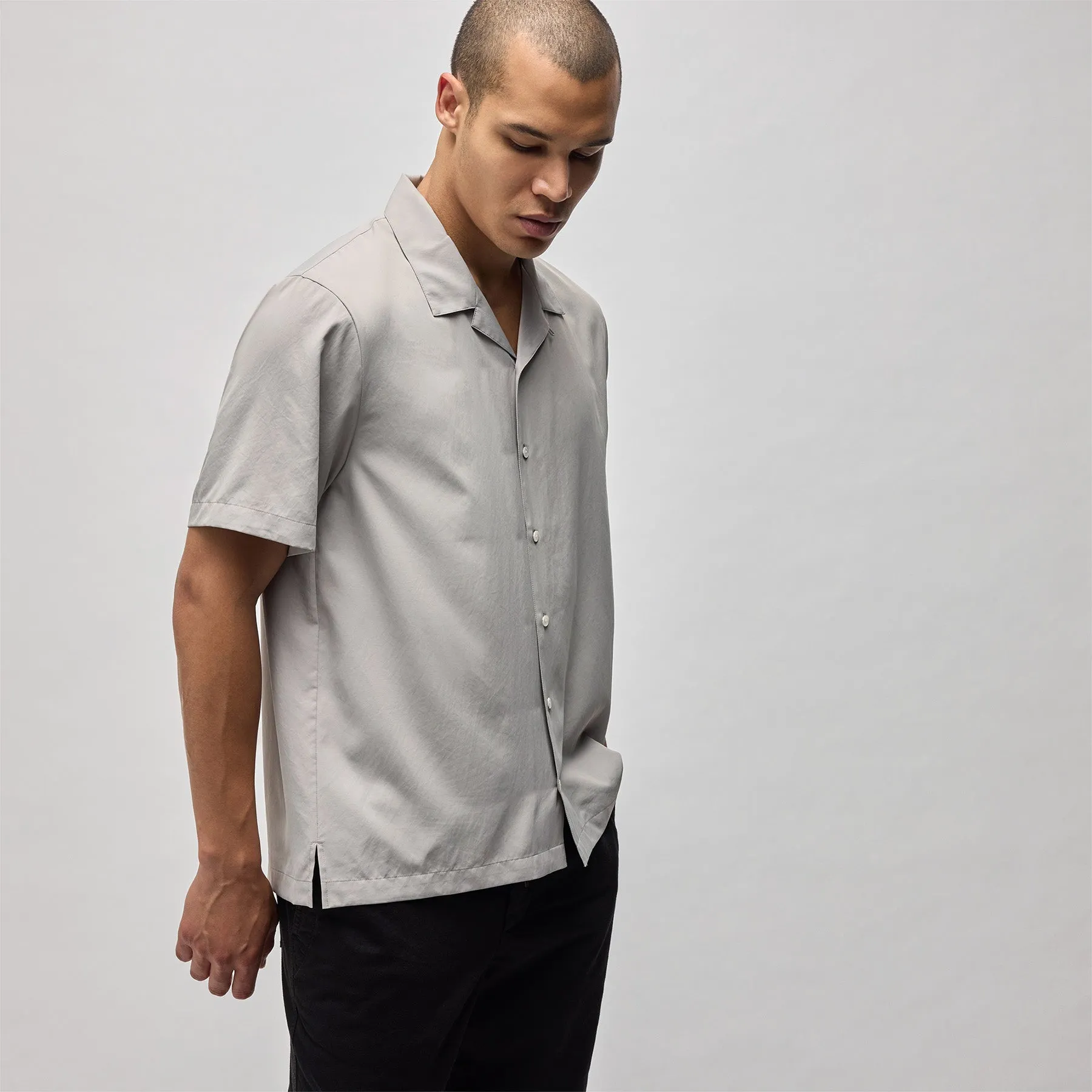Matte Cabana Short Sleeve Shirt - Mineral sold by James Perse product image thumbnail 2
