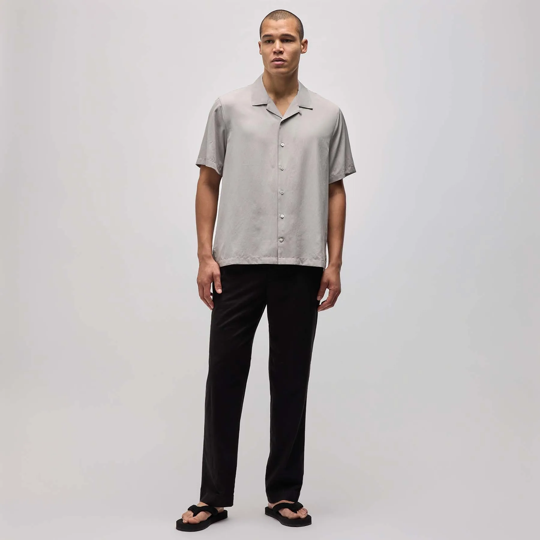 Matte Cabana Short Sleeve Shirt - Mineral sold by James Perse product image thumbnail 4