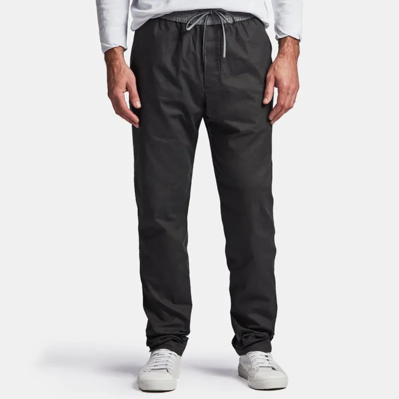 Lightweight Printed Flannel Pant - Black sold by James Perse