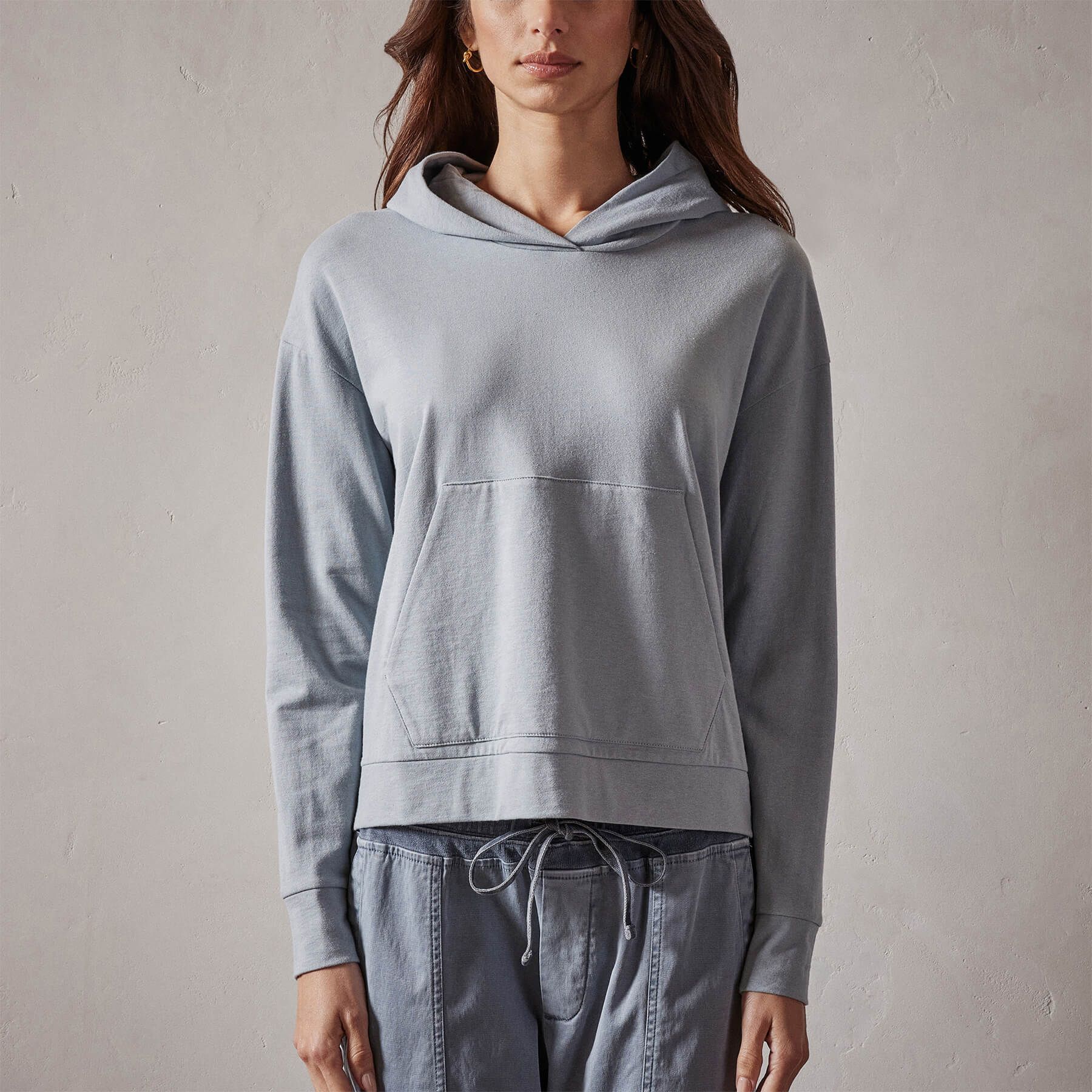 Recycled Feather Weight Clean Hoodie - Ocean Mist sold by James Perse product image thumbnail 4