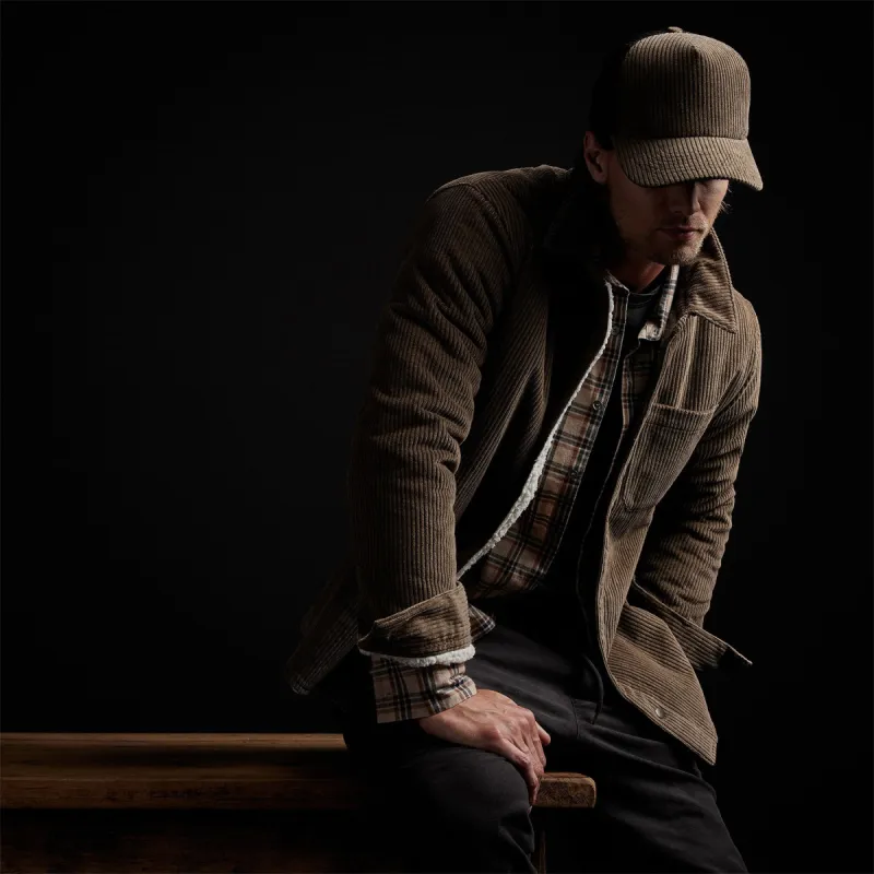 Sherpa Lined Corduroy Shirt Jacket - Old Whiskey sold by James Perse