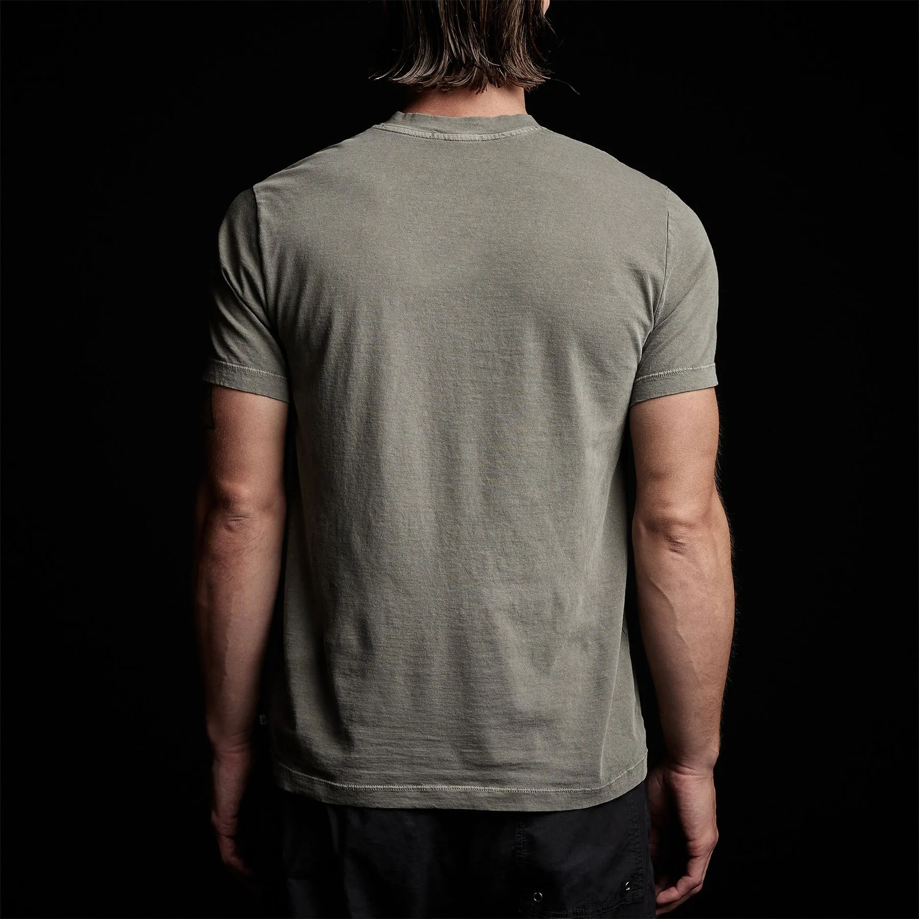 Short Sleeve V Neck - River Rock Pigment sold by James Perse product image thumbnail 4