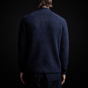 Rib Full Zip Sweater - Deep Navy sold by James Perse