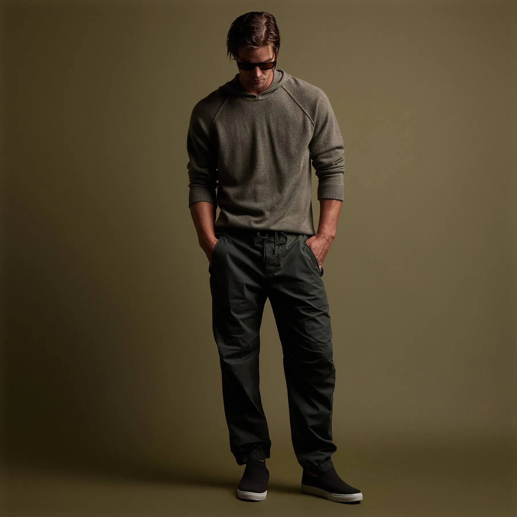 Recycled Cashmere Hooded Sweater - Ammo sold by James Perse product image thumbnail 2