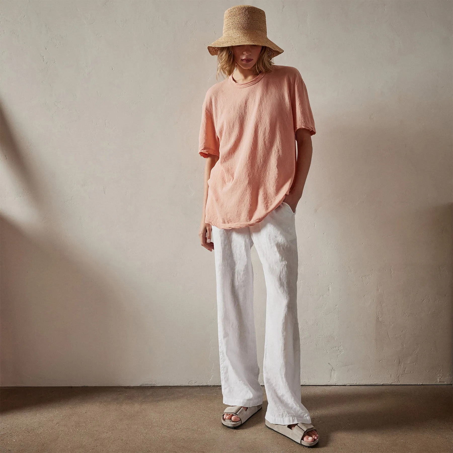 Crepe Jersey Oversized Short Sleeve Crew - Spritz sold by James Perse product image thumbnail 2