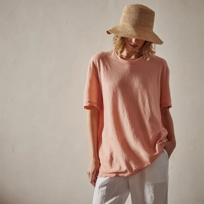 Crepe Jersey Oversized Short Sleeve Crew - Spritz sold by James Perse
