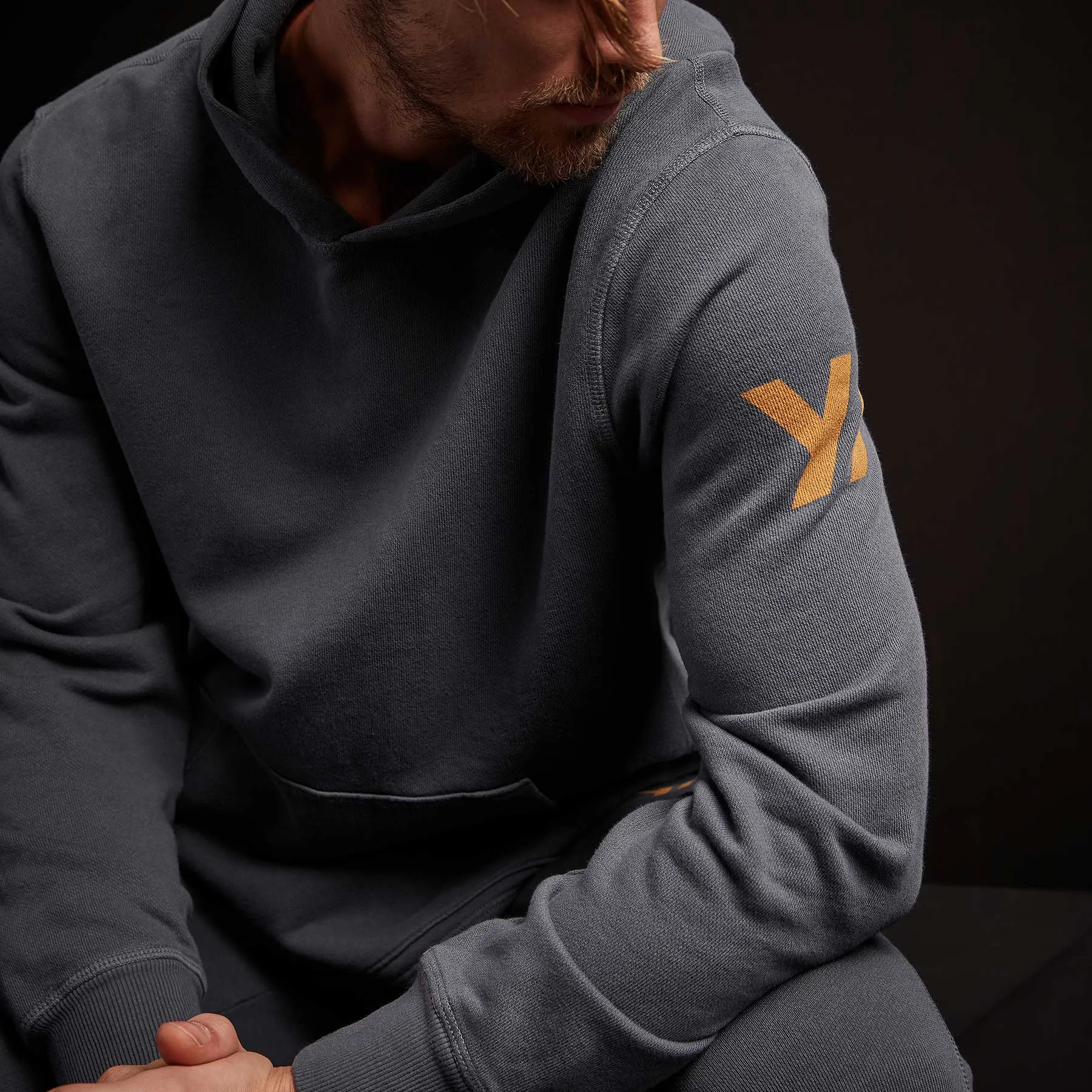 Classic French Terry Hoodie - Maine Pigment/Cadmium sold by James Perse product image thumbnail 3