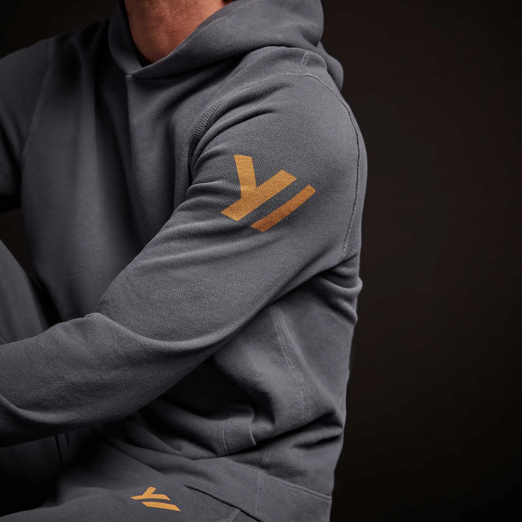 Classic French Terry Hoodie - Maine Pigment/Cadmium sold by James Perse