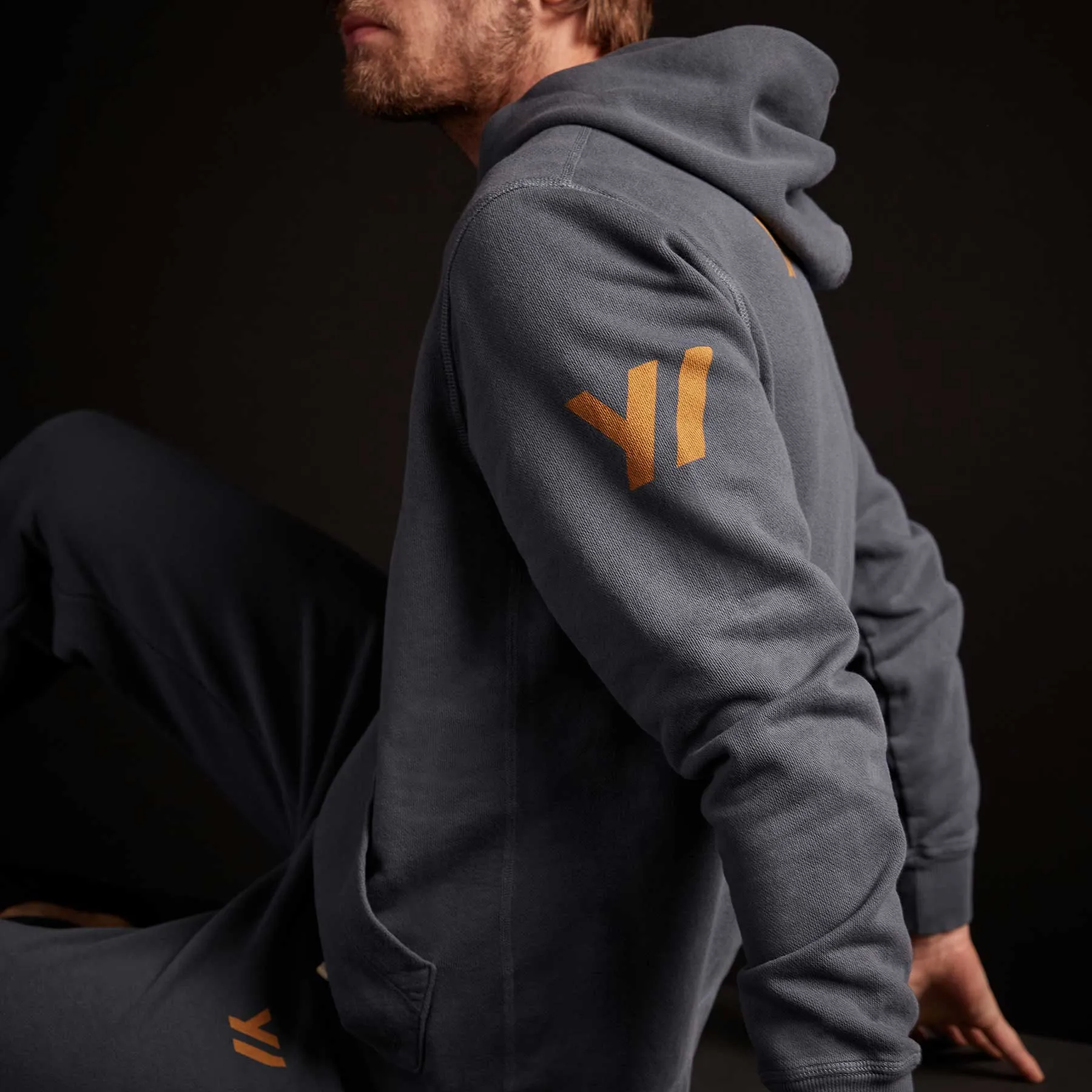 Classic French Terry Hoodie - Maine Pigment/Cadmium sold by James Perse product image thumbnail 2