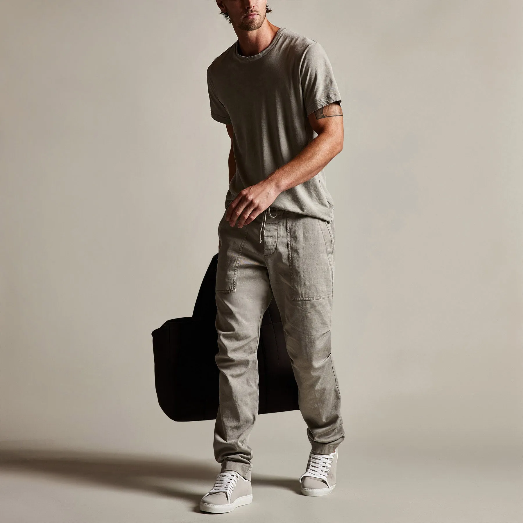 Army Cotton Slub Utility Pant - Dapple Pigment sold by James Perse product image thumbnail 4