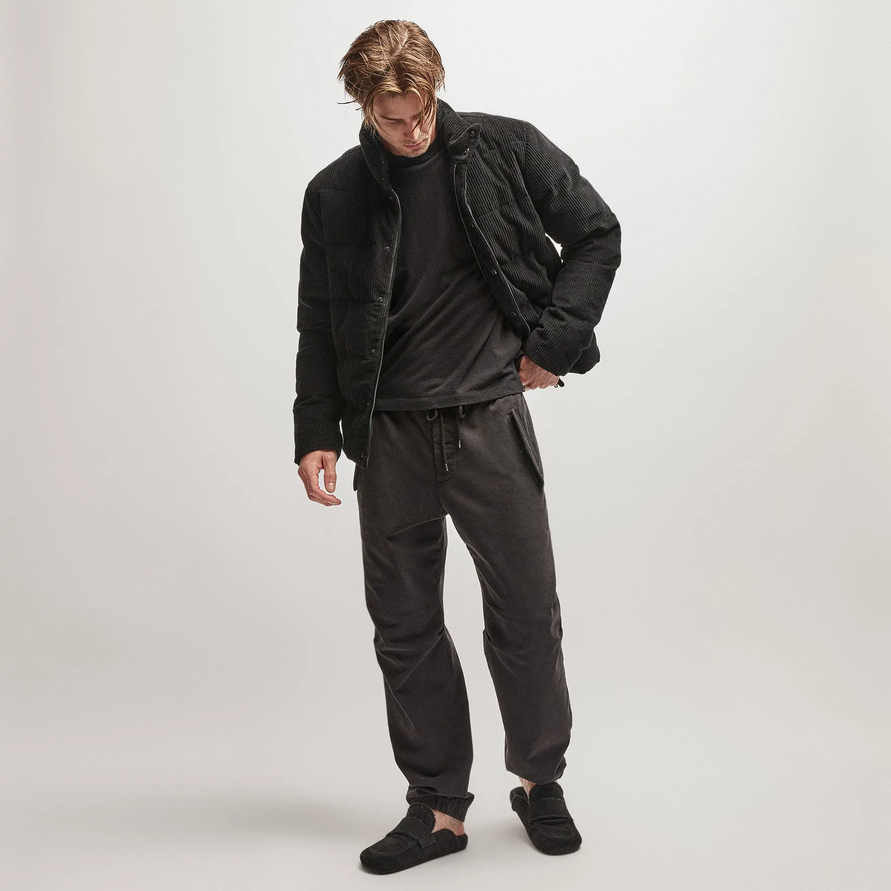 Down Filled Cord Jacket - Black sold by James Perse product image thumbnail 2