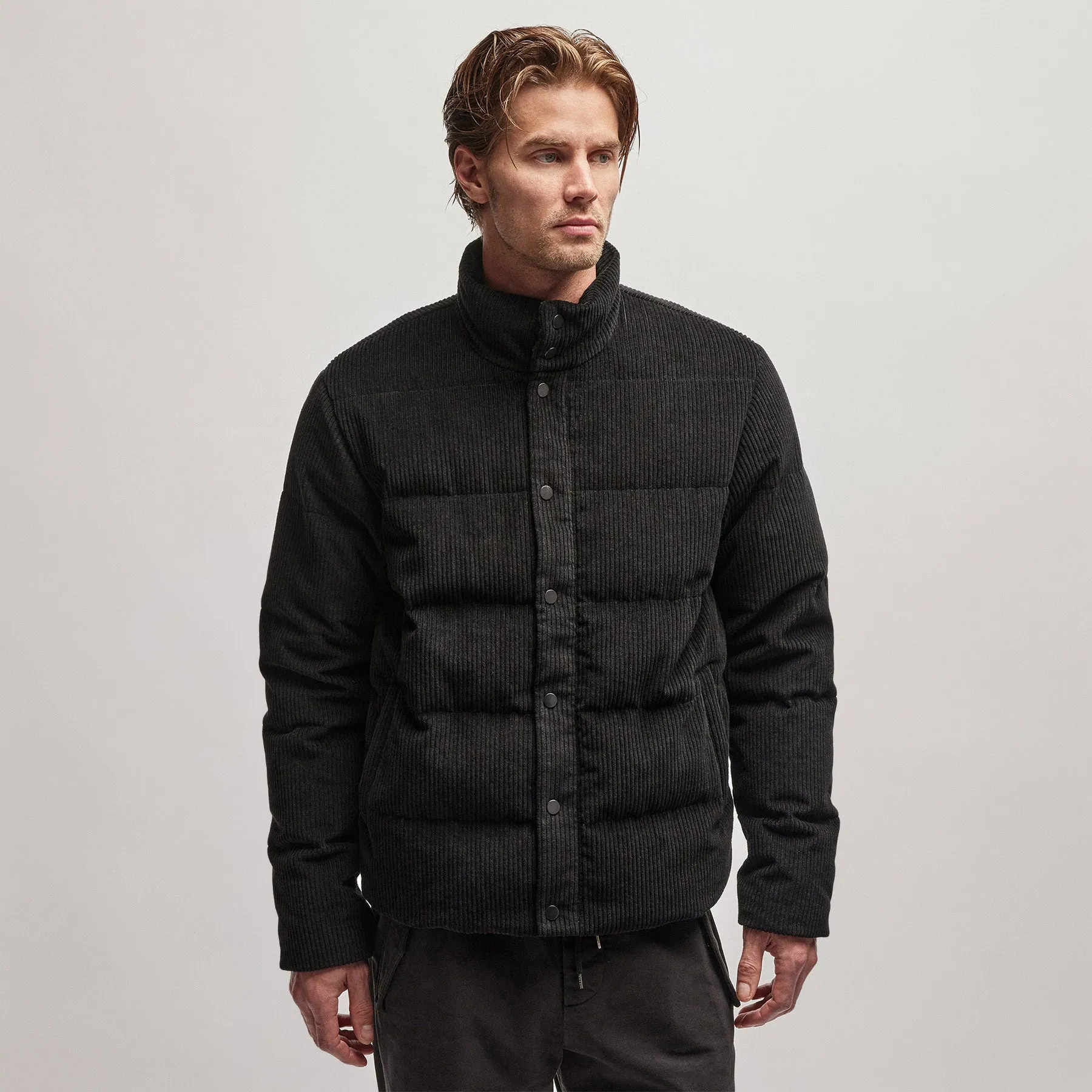 Down Filled Cord Jacket - Black sold by James Perse product image thumbnail 3