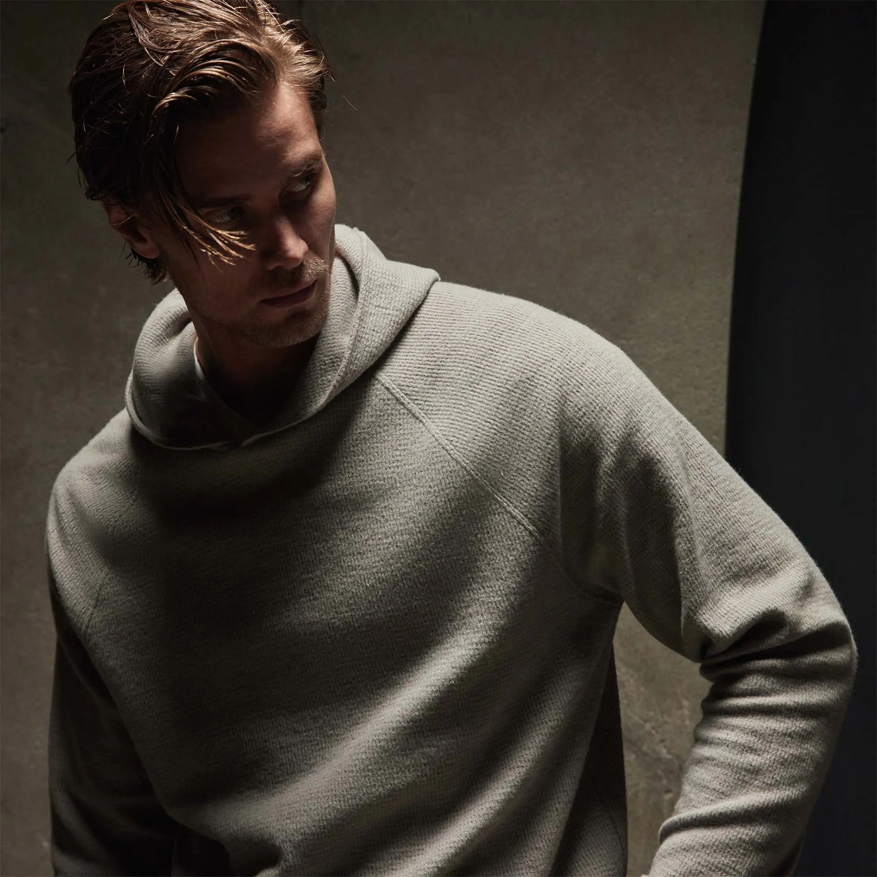 Thermal Knit Hooded Raglan - Dapple sold by James Perse product image thumbnail 2