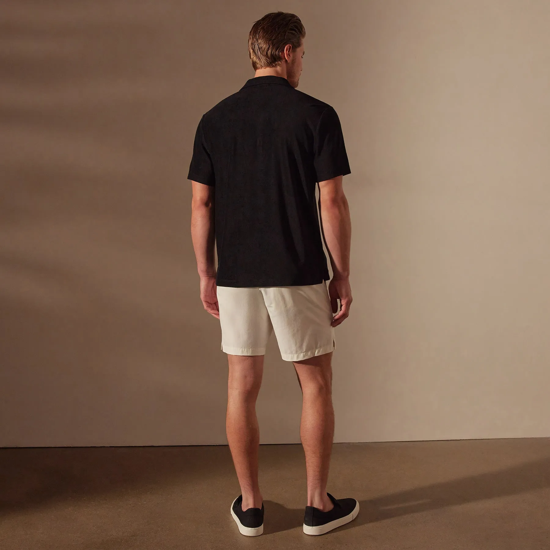 Cotton Terry Short Sleeve Polo - Black sold by James Perse product image thumbnail 4