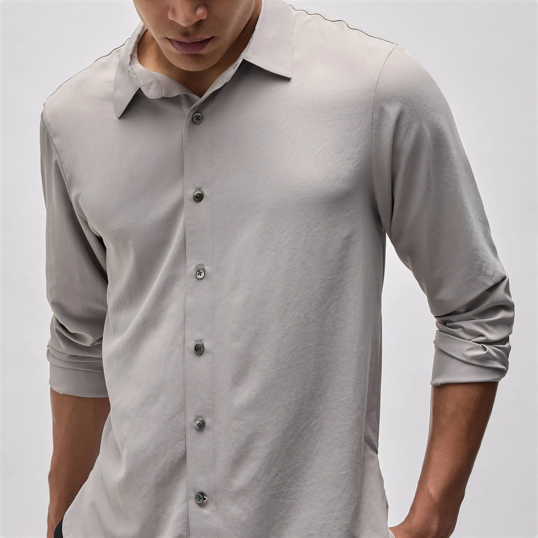 Matte Cabana Long Sleeve - Mineral sold by James Perse