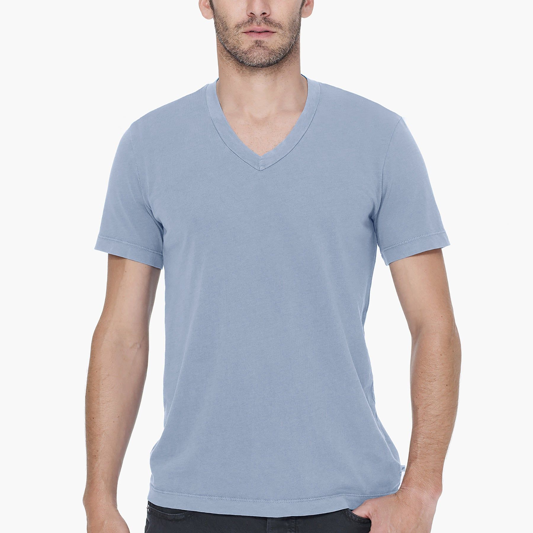 Short Sleeve V Neck - Bluestone Pigment sold by James Perse