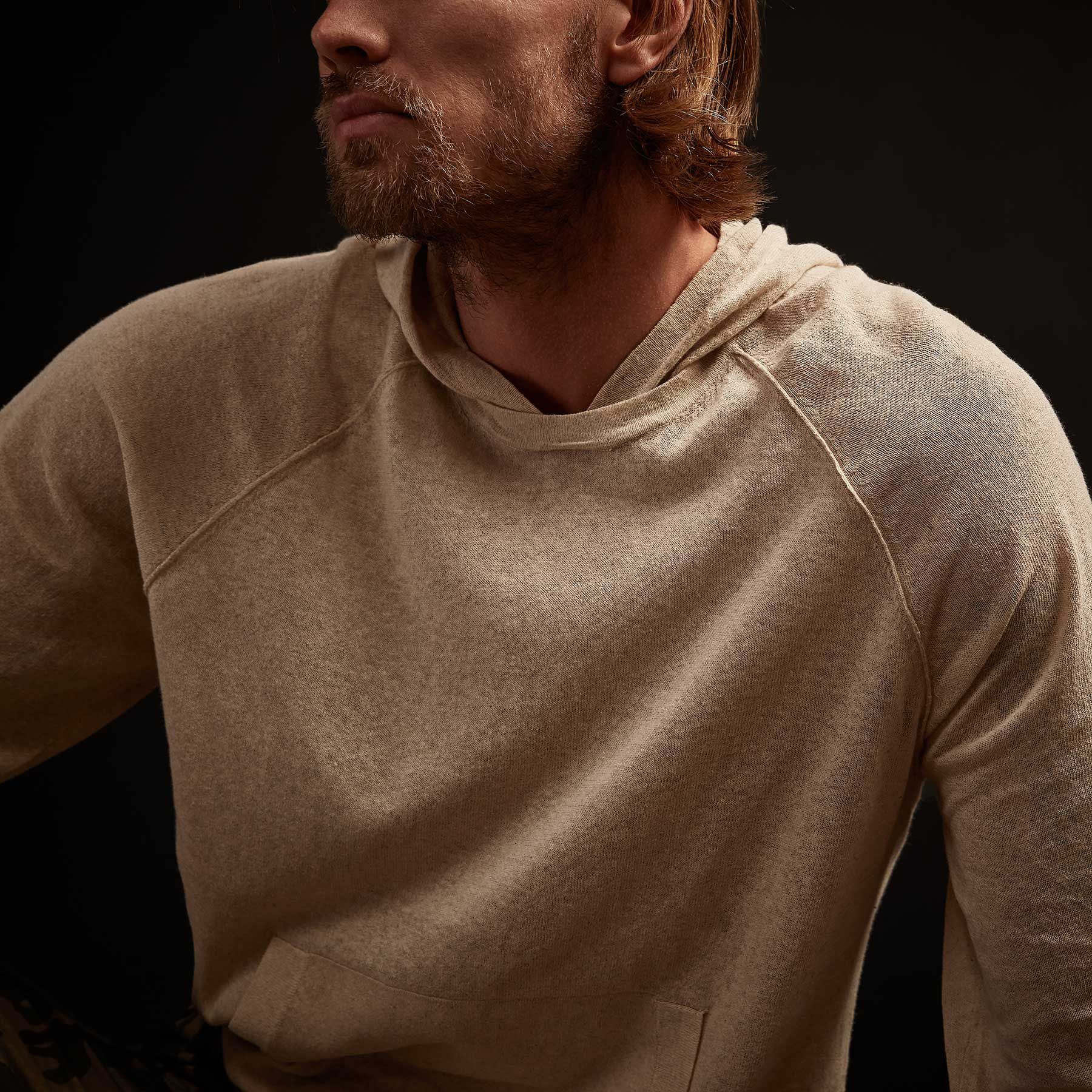 Cotton Linen Pullover Hoodie - Natural sold by James Perse product image thumbnail 4