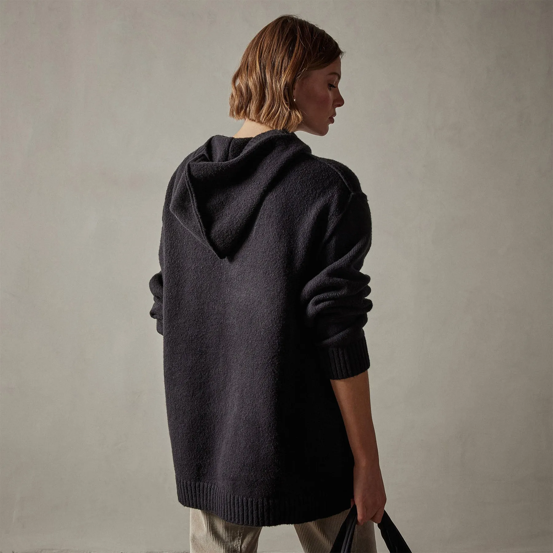Cotton Cashmere Oversize Hoodie - Black sold by James Perse product image thumbnail 4