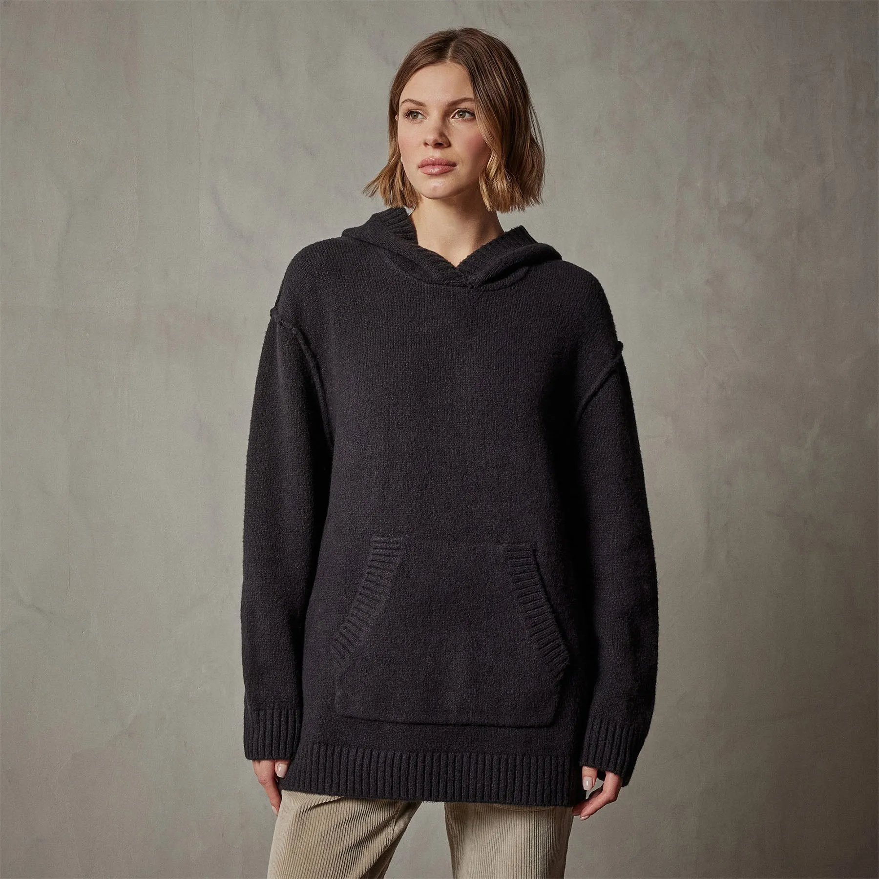 Cotton Cashmere Oversize Hoodie - Black sold by James Perse product image thumbnail 3