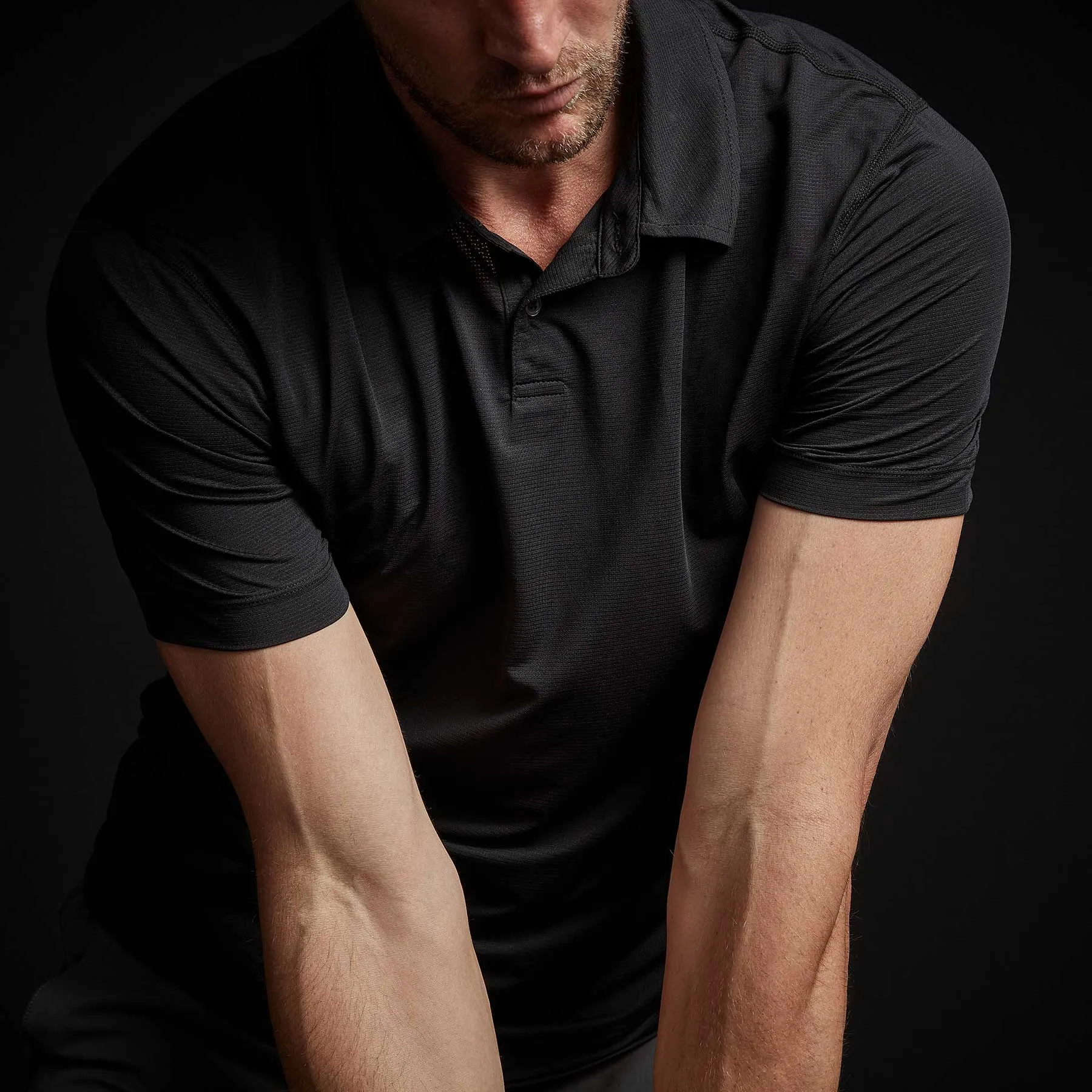 Performance Knit Polo - Black sold by James Perse product image thumbnail 4
