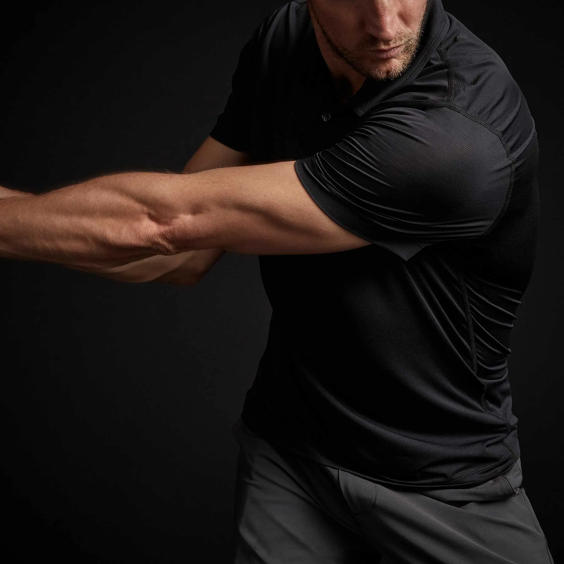 Performance Knit Polo - Black sold by James Perse product image thumbnail 2