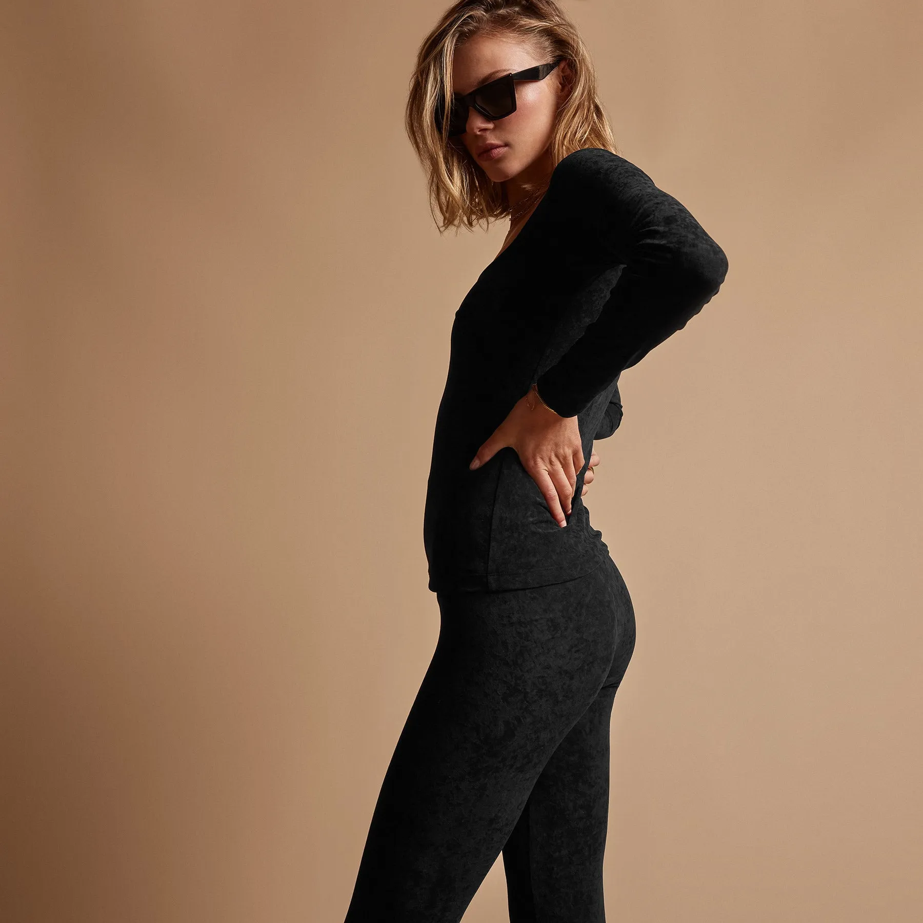 Velvet Legging - Black sold by James Perse product image thumbnail 2