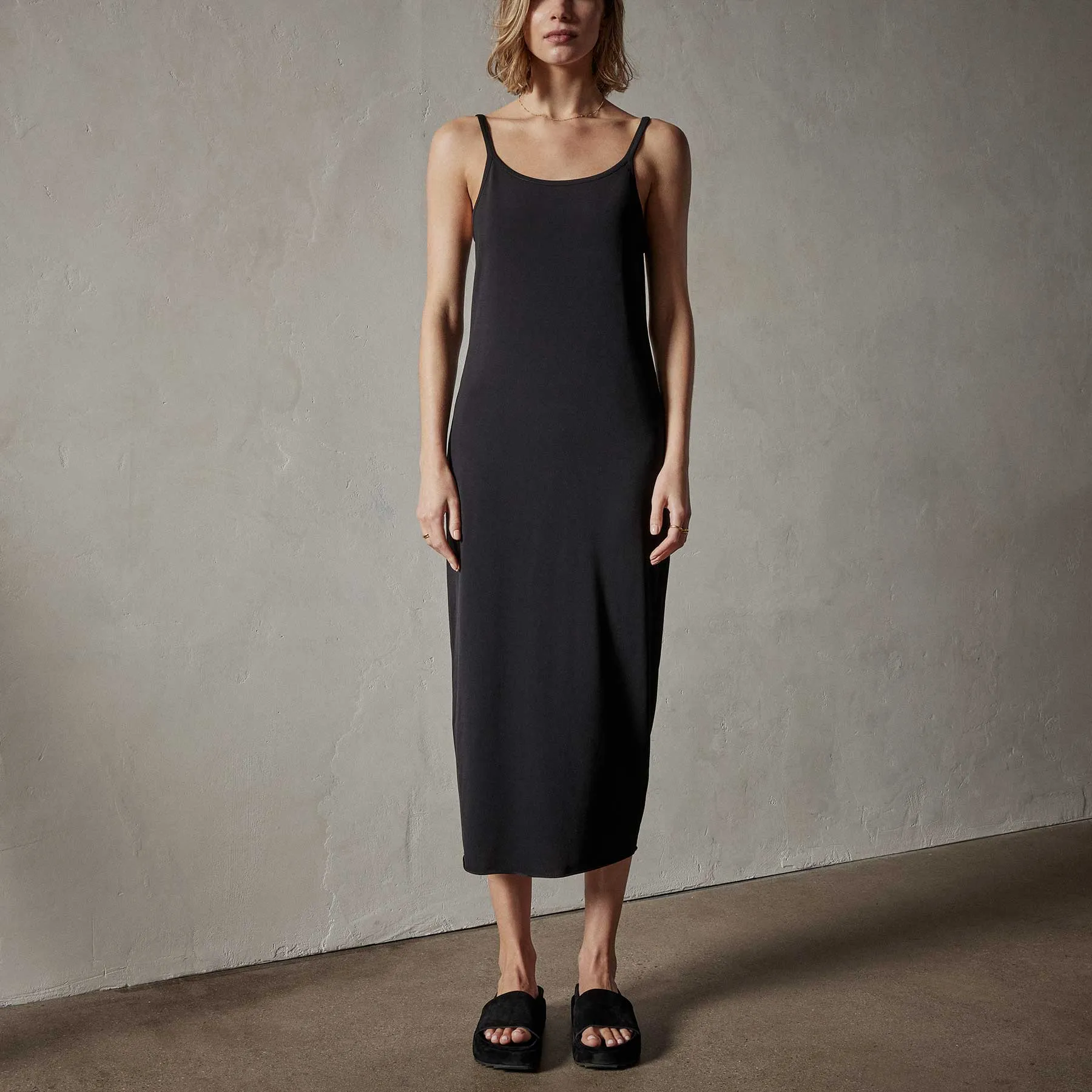 Matte Jersey Tank Dress - Black sold by James Perse product image thumbnail 4