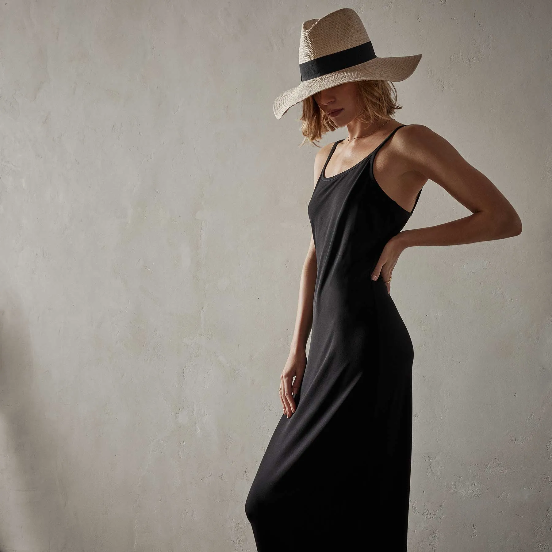 Matte Jersey Tank Dress - Black sold by James Perse product image thumbnail 2