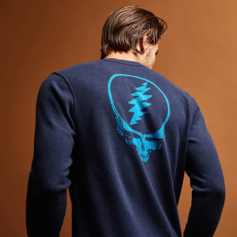 Grateful Dead Recycled Cashmere Sweater - Prussian/ Teal sold by James Perse