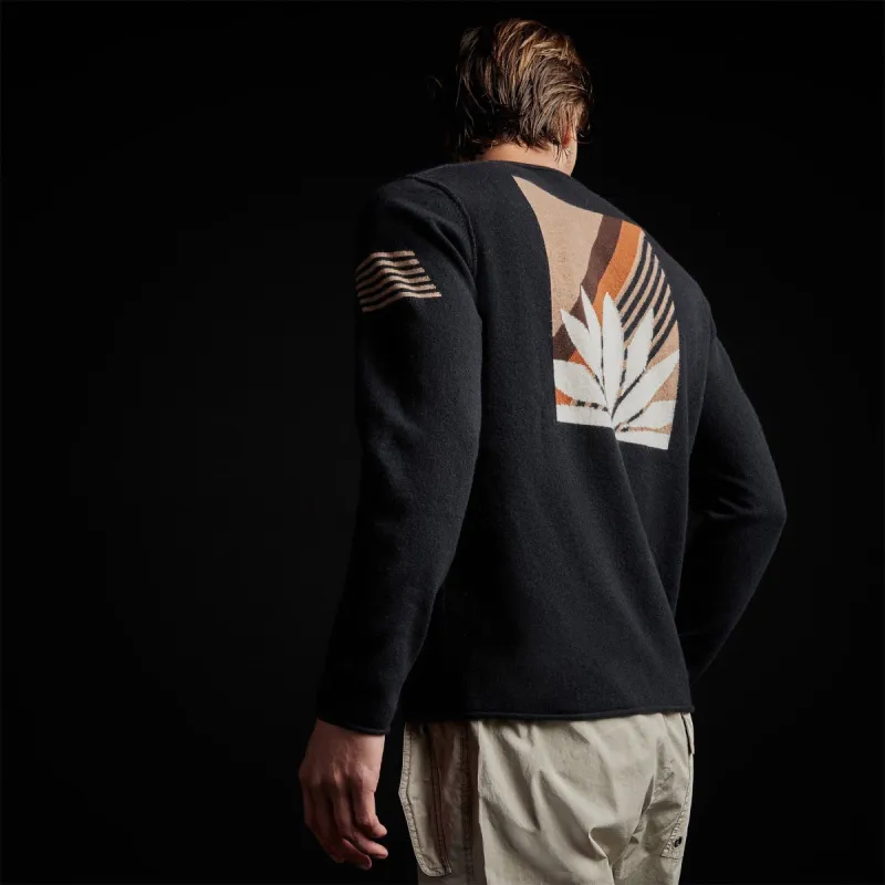 Agave Graphic Recycled Cashmere Sweater - Black sold by James Perse