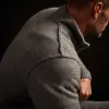 Recycled Cashmere Full Zip Sweater - Grey Felt sold by James Perse