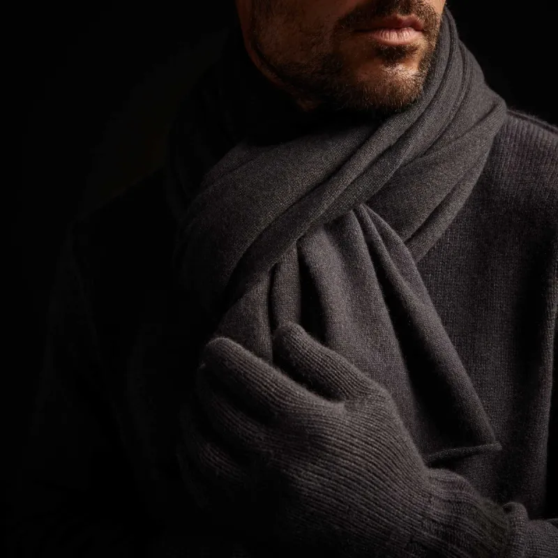 Dip Dye Cashmere Scarf - Maine/Black sold by James Perse