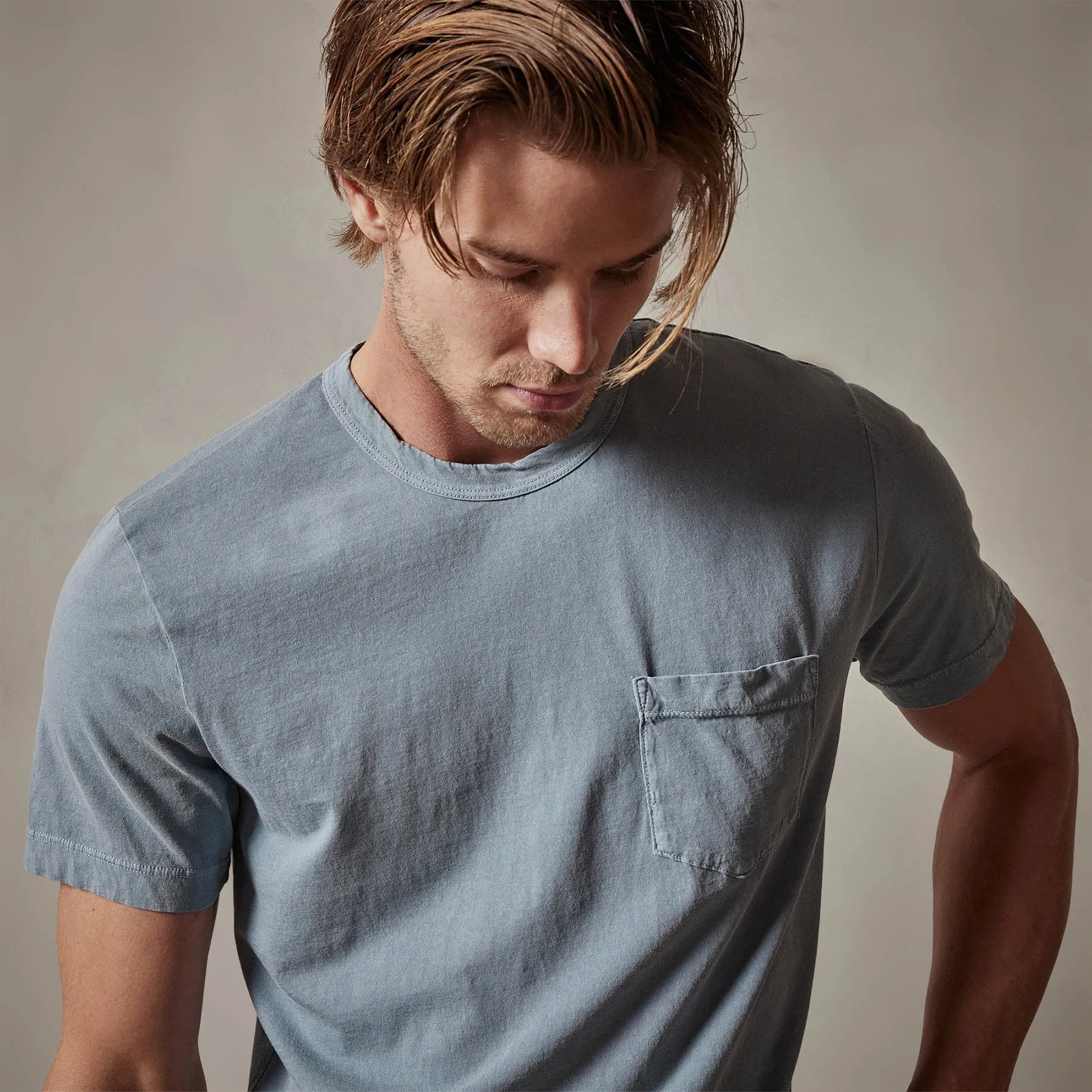 Lightweight Jersey Pocket Tee - Bluestone Pigment sold by James Perse product image thumbnail 5