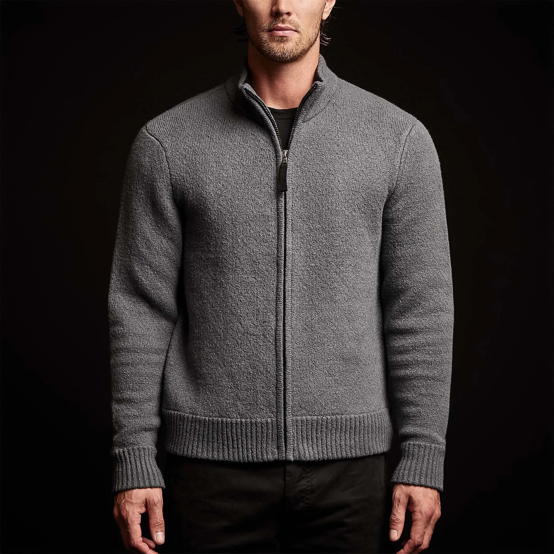 Cashmere Blend Zip Cardigan - Flint sold by James Perse product image thumbnail 4