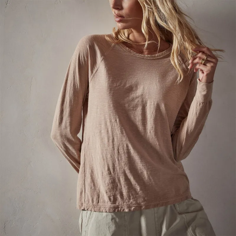 Reverse Slub Jersey Raglan Crew - Jodhpur Pigment sold by James Perse